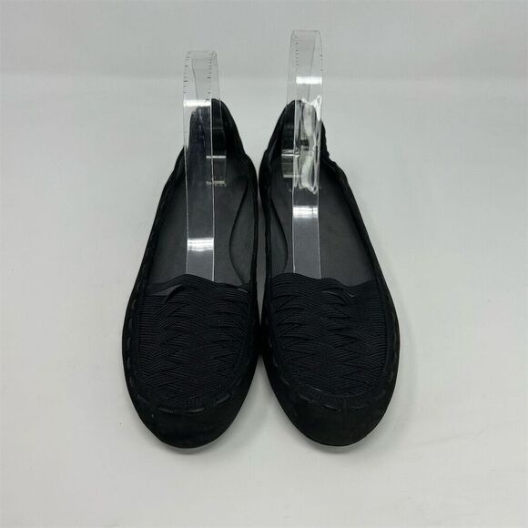 Stuart Weitzman Women's Black Woven Slip-On Loafers Size 9.5 SS (Super Slim) - Picture 4 of 12
